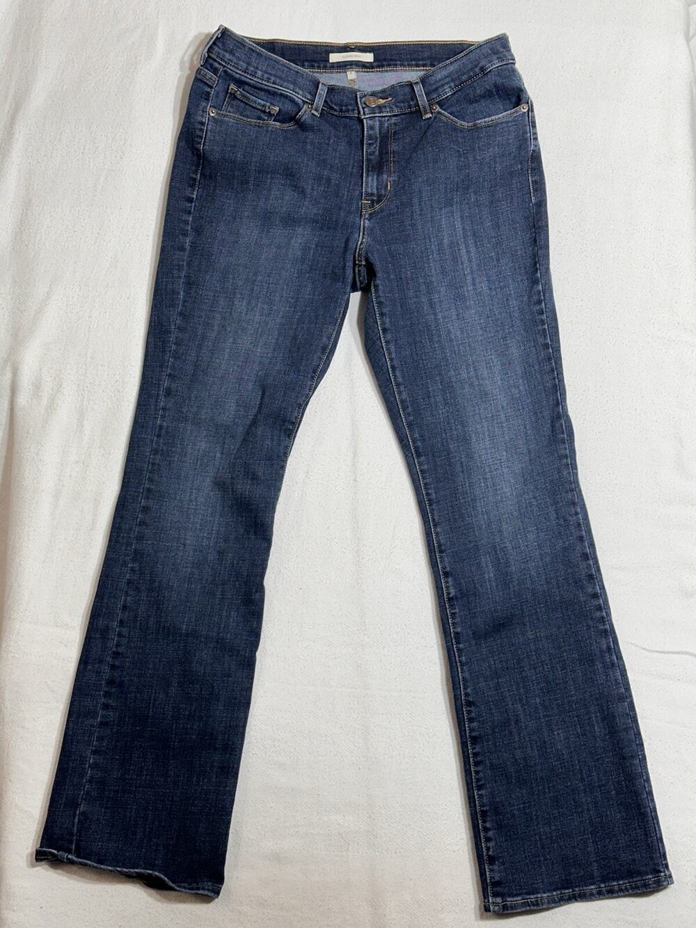 Levis Jeans Womens Size 8 Classic Boot Dark Wash Stretch Denim Cowboy Western